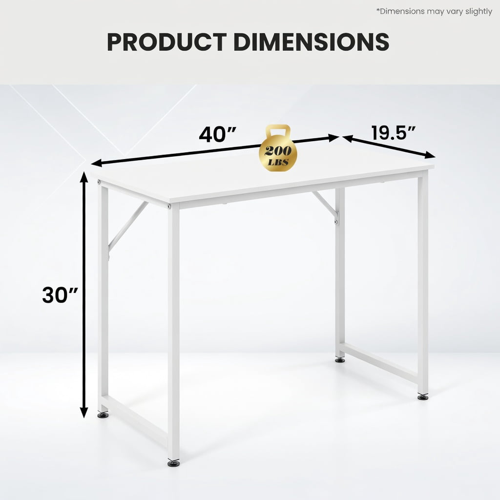 Demi Bonn L Shaped Computer Desk and Writing Workstation for Home and Office, White