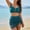 Navy, variant on Womens Swimsuit Set V Neck Tie Back Bikini with Padded Inner & Skirt Bottom for Beach Vacation Shoot Hot Pink XL
