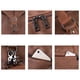 thumbnail image 4 of Bolsa de viaje de piel Seyfocnia impermeable con funda para zapatos, color marrón, 4 of 7