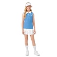 thumbnail image 2 of Actgleam Girls School Uniform Short Printed Sleeveless Polo Shirt,2-Pack,10-11Y, 2 of 10