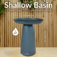 thumbnail image 4 of Sunnydaze Gleeful Garden Metal Outdoor Bird Bath - Matte Blue, 4 of 8