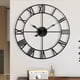 thumbnail image 1 of Reloj de pared retro de metal con números romanos de primera mano, 40 cm, negro, 1 of 9