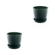 thumbnail image 1 of Bewildely Macetas resistentes a la intemperie para jardinería, flores, macetas decorativas, hierbas, maceta verde S + bandeja S verde Olla S+bandeja S 2Conjunto, 1 of 6