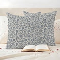 thumbnail image 3 of Light Blue Floral Outdoor Waterproof Pillow Covers, Rustic Vintage Flowers Botanical Spring Decorative Square Throw Pillowcase Sofa Cushion Sham for Patio/Couch/Chair, 16"x16" 2 Pack, 3 of 8