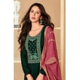 thumbnail image 5 of Designer Heavy Worked Salwar Kameez Suits Indian Pakistani Sewn Shalwar Plaazo Dresses ( Green, XXS - 34 ), 5 of 6