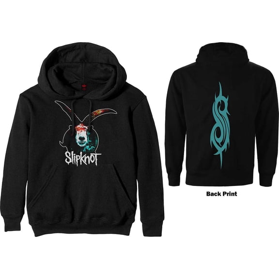 Slipknot Unisex Pullover Hoodie Sweatshirt Graphic Goat (Back Print) (Small)