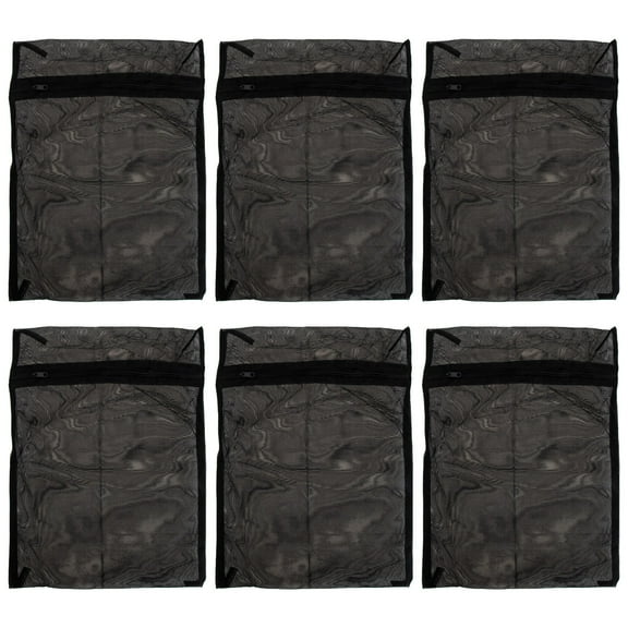 FRCOLOR  6 Pcs Laundry Bag Netted Hand Wash Mesh Bags Black Lingerie Travel
