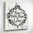 thumbnail image 3 of Epic Art 'Peace Faith Hope & Love' by Linda Spivey, Acrylic Glass Wall Art, 12"x12", 3 of 8