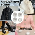 thumbnail image 5 of 10Pcs Brass Rhinestone Buttons Cover 21mm Sleeve Buttons Cover Flower Buttons Cover Detachable Shirt Button Clips Buttons Jewelry, 5 of 5