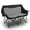 Black, variant on Hike 2 Person Heavy Duty Camping Chairs with Cup Holders, Gray