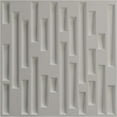 thumbnail image 5 of Ekena Millwork 19 5/8"W x 19 5/8"H Staggered Brick EnduraWall Decorative 3D Wall Panel, Universal Metallic Carbon Mist (12-Pack for 32.04 Sq. Ft.), 5 of 6