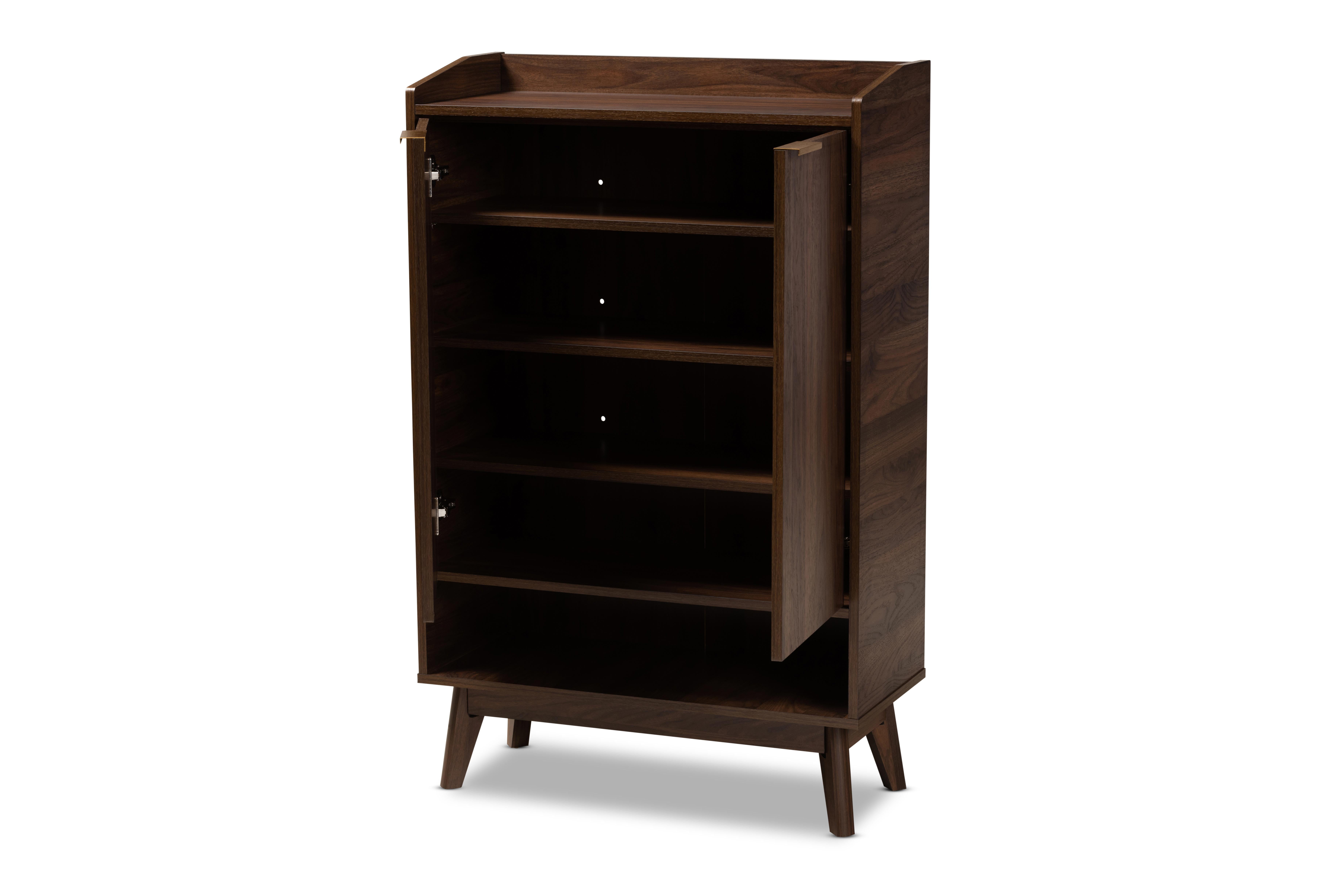 靴 UNITSHOLD Lena Baxton Studio Lena Mid-Century Modern Walnut Brown Finished