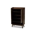 thumbnail image 6 of Baxton Studio Lena Mid-Century Modern Walnut Brown Finished 5-Shelf Wood Entryway Shoe Cabinet, 6 of 10