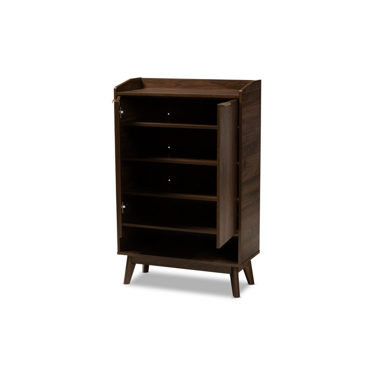 Baxton Studio Lena Mid-Century Modern Walnut Brown Finished 5