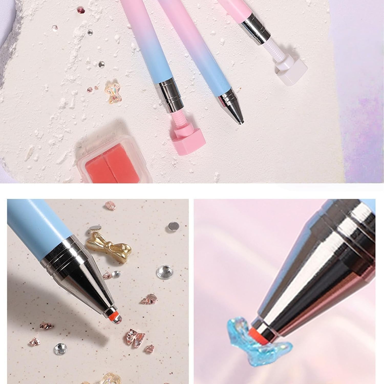 Automatic Refillable Wax Pen, 2026 New Diamond Art Pen Refillable Wax Pen,Diamond Art Pens Tools for Diamond Painting Art Nail DIY Craft