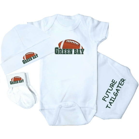 Future Tailgater 3-Piece Baby Bodysuit Set for Green Bay Fans