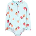 thumbnail image 1 of Traje de baño Simple Joys de Carter's Girls Blue Strawberries 3T, 1 of 4