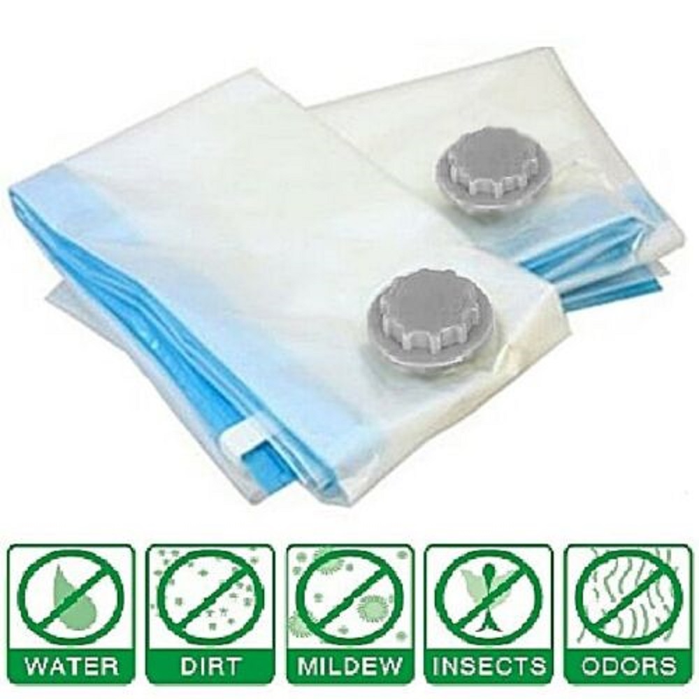 6 SUPER Jumbo XL LARGEST Vacuum Space Saver Storage Bag With 4 Travel