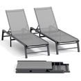 thumbnail image 3 of Sfirey Assemble-Free Outdoor Chaise Lounge Set of 2, Aluminum Patio Sun Lounger, White or  Gray, 3 of 19