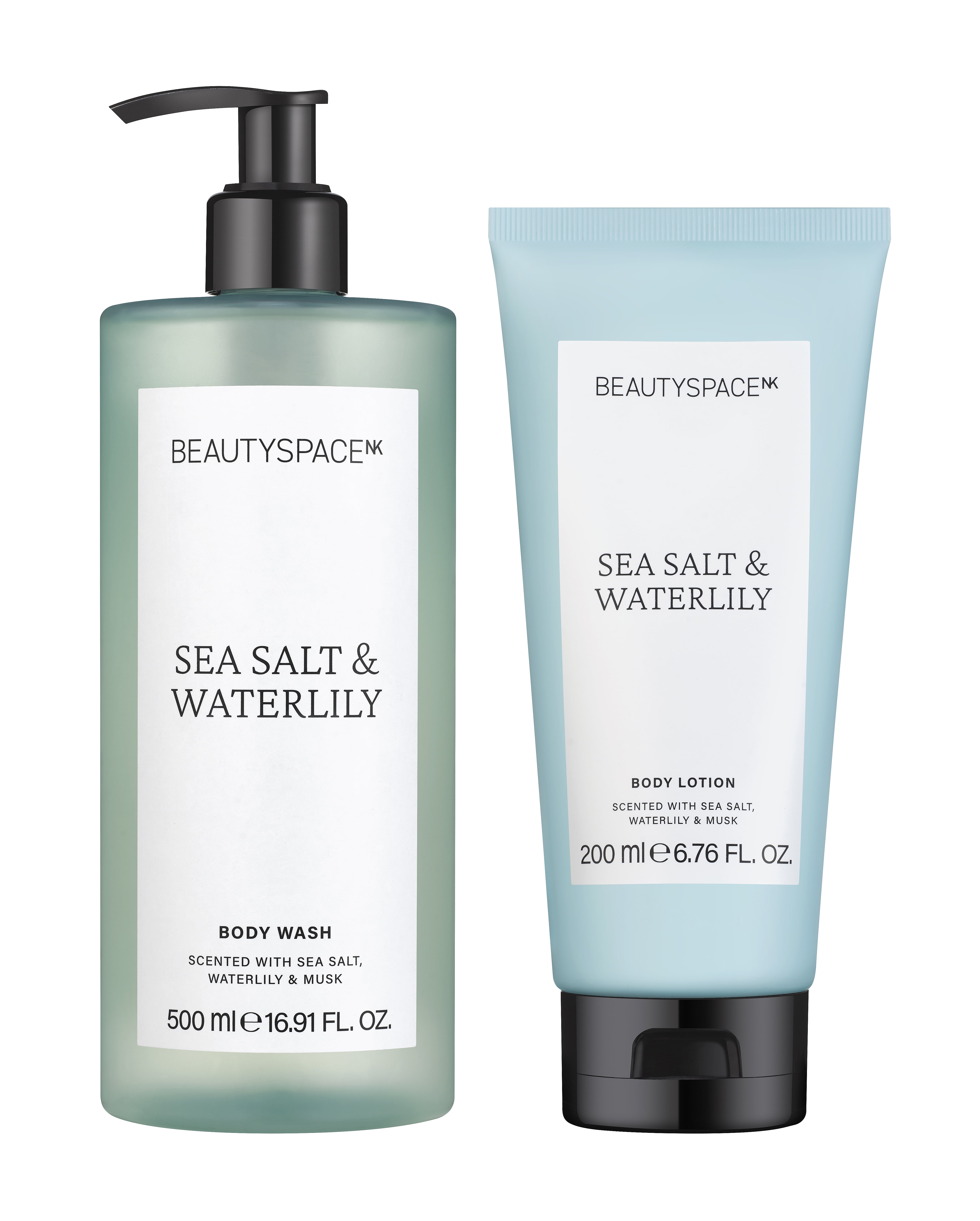 Beauty SpaceNK Sea Salt and Waterlily Body Duo Wash & Lotion, 2 Pack