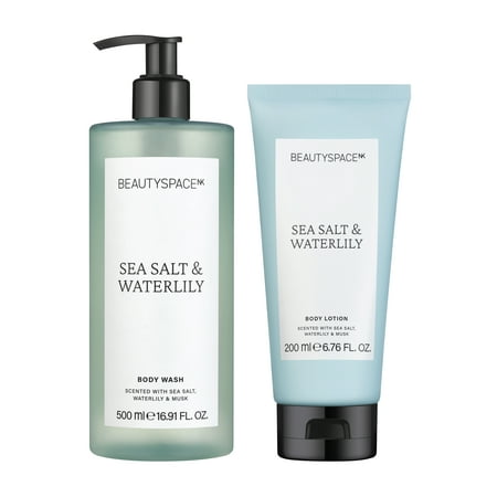 Beauty SpaceNK Sea Salt and Waterlily Body Duo Wash & Lotion, 2 Pack