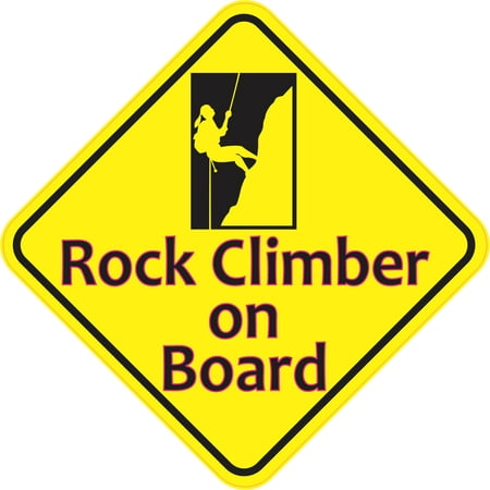 5in x 5in Female Rock Climber On Board Sticker