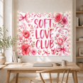 thumbnail image 4 of Framed Cute Animals with Soft Love Club Clean, Playful Watercolor for Animal Lovers, Cute Animal Wall Decor, Valentine'S Day Gift, Tapestry Wall Hanging for Bedroom and Dorm, 4 of 6