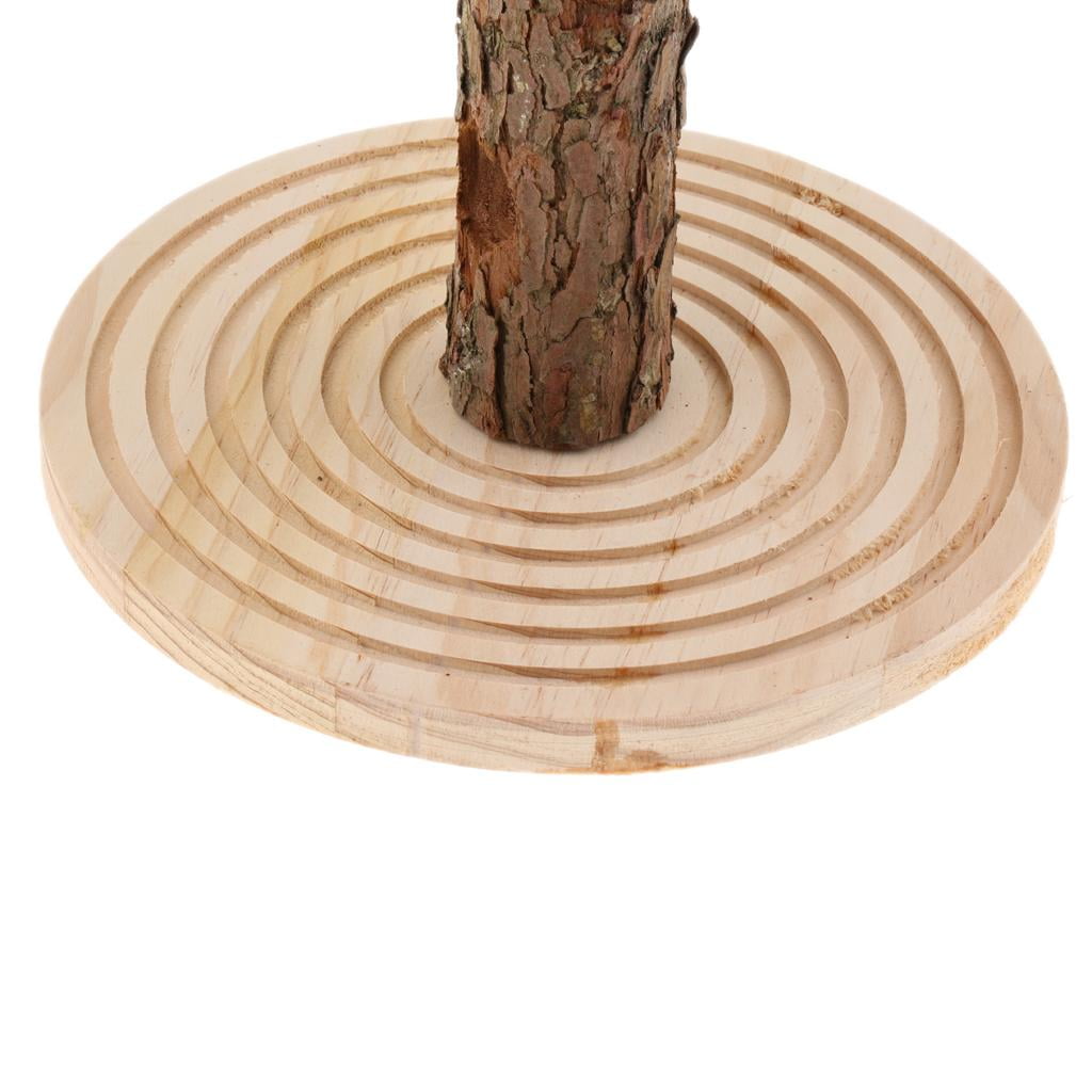 Natural Wooden Hay Feeder, Feeder Pet Vertical Pole Stick Manger Holder, Food For Guinea , Chinchilla