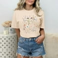 thumbnail image 6 of MOUSYA Boho Floral Tshirt Women Vintage Wildflower Printed Shirt Casual Short Sleeve Tops Trendy Summer Flower Tee Top, 6 of 8