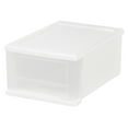 thumbnail image 6 of IRIS USA 7 Qt. Small Plastic Stacking Drawer, Stackable Storage Organizer Unit with Sliding Drawer for Bedroom Kitchen Under Sink Pantry Craft Room Dorm Office, White, 4-Pack, 6 of 6