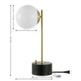 thumbnail image 3 of SAFAVIEH Ryu 20 in. Glam Black Iron USB Port Table Lamp with White Shade, 3 of 6