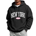 thumbnail image 2 of MXALUOB Hooded Sweatshirts for Men Letter Graphic Warm Fashion Pullover Drawstring Drop Shoulder Fall Winter Hoodies Casual Streetwear, 2 of 6