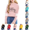 thumbnail image 4 of CHENge Girls Hoodie Size 10-12 Vintage Plain Color Breathable Long Sleeve Hoodies Cute Oversized Pocket Sweatshirt Tops, 4 of 5