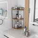 thumbnail image 3 of Organizador de baño Dorhors de 3 niveles, esquina, rústico, marrón, 3 of 7