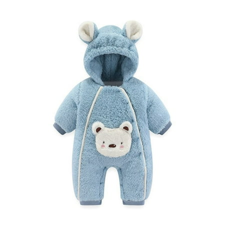

LNWUY Baby Infant Long Sleeve Colorblock Clothes Romper One-Piece Clothes Skin-Friendly Comfy Breathable Jumpsuits Blue 3M/59cm