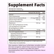 (2 Pack)Mulittea Calcium Magnesium Zinc Gummies with Vitamin D3 & Elderberry, Support Bone, Muscle & Immune Health - Blueberry - 120 Vegan Gummies