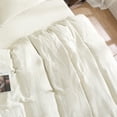 thumbnail image 2 of 100% Pure Linen Duvet Cover with Button Closure and Corner Ties Soft & Breathable - Cream King/Cal King, 2 of 7