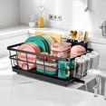 thumbnail image 2 of BEHERZT Large Stainless Steel Dish Drying Racks with Drainboard,Countertop Dish Drainer Rack,Kitchen Sink Dish Rack,Black, 2 of 6