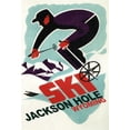 thumbnail image 2 of Jackson Hole, Wyoming, Retro Skier (100% Cotton Tea Towel, Decorative Hand Towel, Kitchen and Home), 2 of 3
