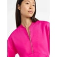 thumbnail image 5 of Scoop Women's and Women's Plus New Scubaknit Zip Front Mini Dress, Sizes XS-4X, 5 of 6
