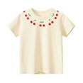 thumbnail image 2 of WOLLED Kids Toddler Short Sleeve T-Shirt for Girls 100% Organic Cotton Tee Shirts Baby Summer Crew Neck Tees Shirts,Size 1-8T, 2 of 9
