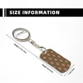 thumbnail image 4 of Goofa Green and Squares Printed Rectangular Metal Keychain Bag Charm Floral Charm for Purse Keys Metal Keyring Gift for Women Accessories, 4 of 7
