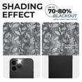 thumbnail image 3 of Superior Blackout Leaves Curtains Set of 2, Light Filtering Grommet Curtain Panel Set, Nickel Black, 52"W x 72"L, 3 of 7