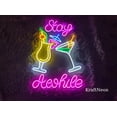 thumbnail image 2 of Glowneon Cocktails Bar Neon Signs, Neon Sign Wall Art, 2 of 4