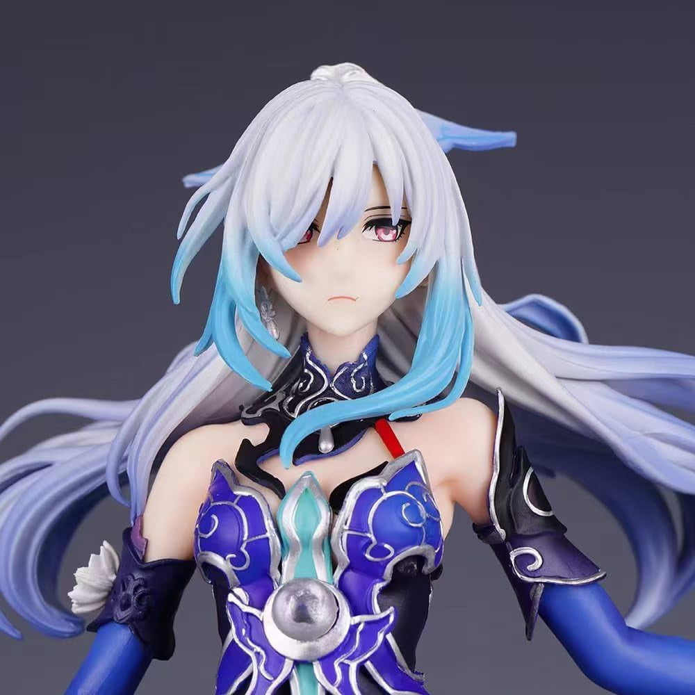 Honkai Impact 3 JingLiu Figure Replacement Eye Mask JingLiu Figurine 29cm/11.4inch Handmade PVC Anime Character Model Statue Collectible Craft Gifts