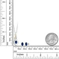 thumbnail image 2 of 925 Silver and 10K Yellow Gold Blue Created Sapphire and White Lab Grown Diamond Pendant and Earrings Jewelry Set for Women (1.88 Cttw, Gemstone September Birthstone, with 18 inch Chain), 2 of 3