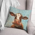 thumbnail image 3 of Creative Products Brown Cow 18x18 Spun Poly Pillow, 3 of 3