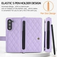 thumbnail image 4 of Compatible for Samsung Galaxy Z Fold 5 Wallet Case with 4 Card Holder & S Pen Holder for Women,Strap Kickstand Leather Case for Galaxy Z Fold 5 Phone Case for Samsung Galaxy Z Fold 5 Case Purple, 4 of 14