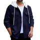 thumbnail image 2 of pstuiky manga larga para hombre, Sudadera deportiva con bolsillo y manga larga de color liso para hombre, estilo moderno, con cuello alto Tops casuales para hombres s, 2 of 9