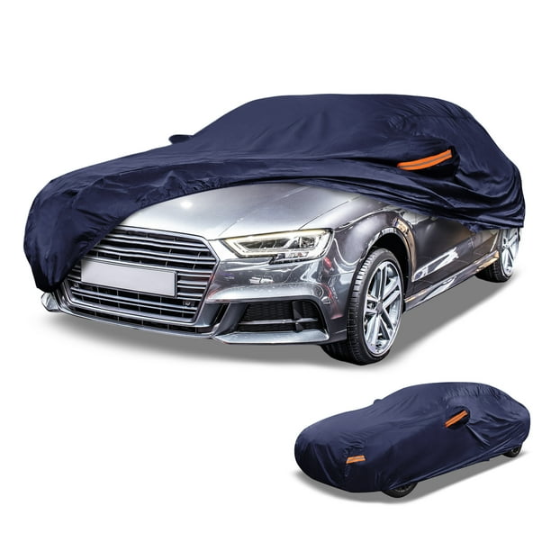 Cubierta de Automóvil Universal Impermeable para Todo Clima Azul Marino para Sedán de Longitud 165" a 177"